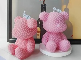 Molde silicona osito con puntos 